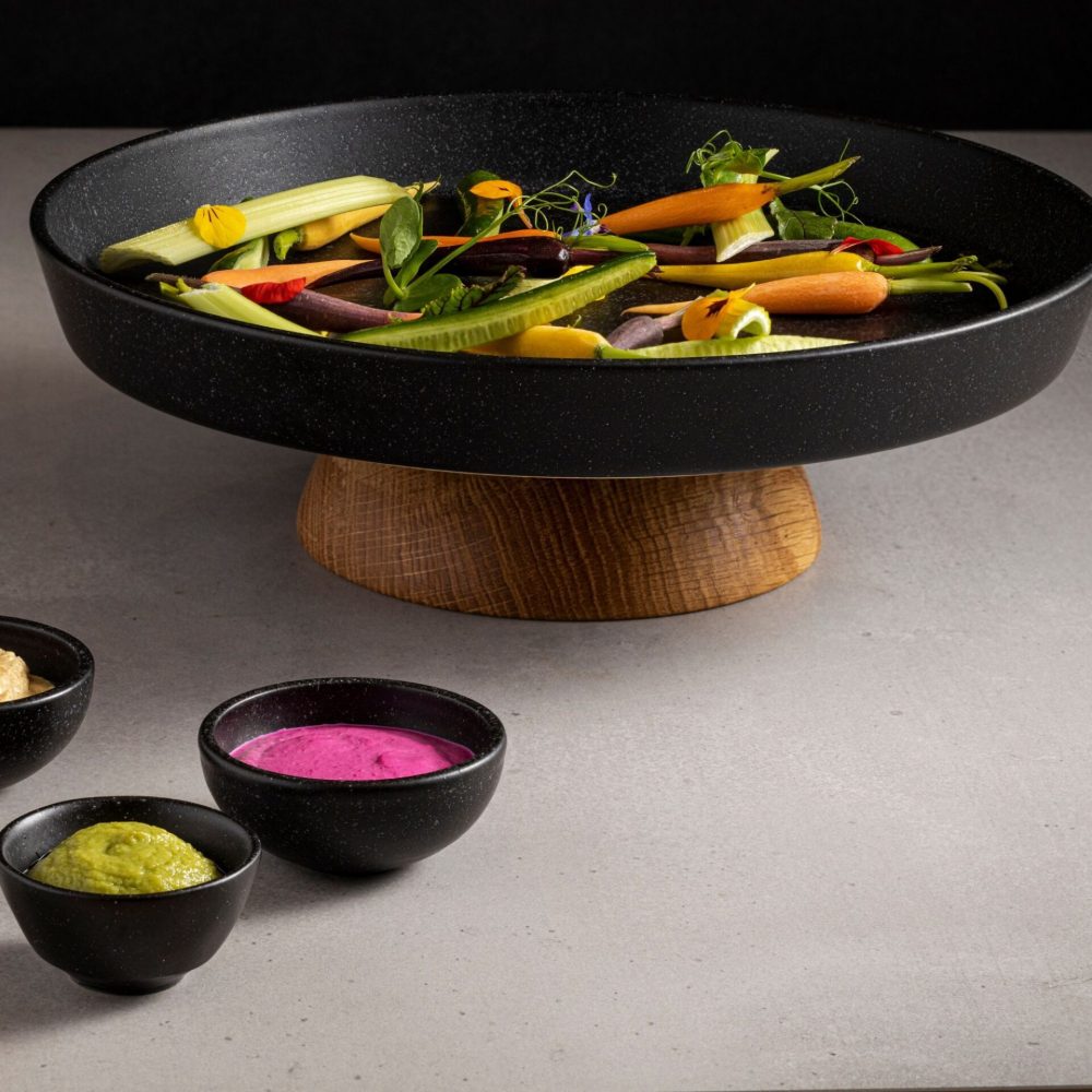Centre de Table/Assiette sur Pied Constellation Noire 33cm - Collection Boutique – Image 3