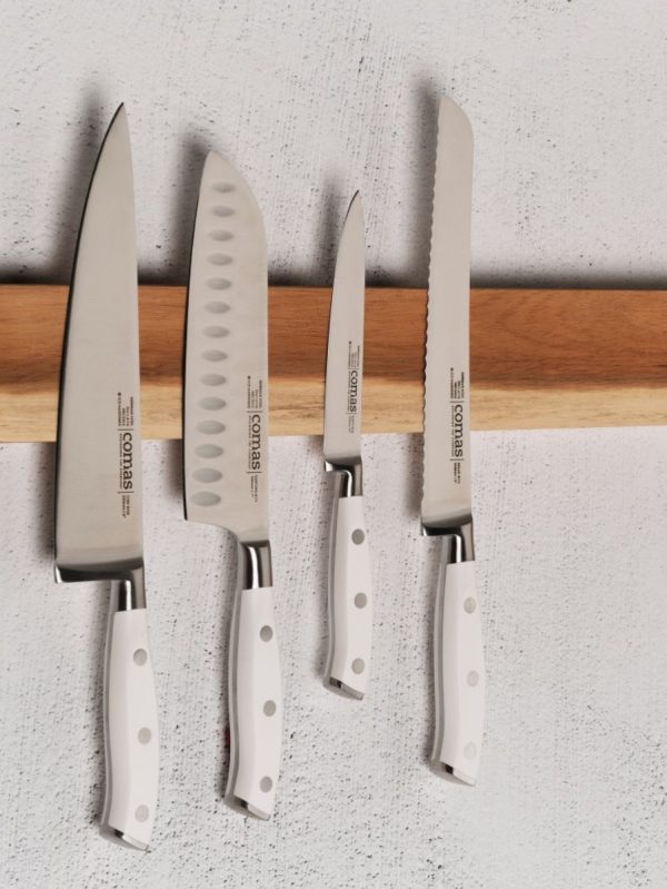 Couteau Santoku Marbre 125mm ABS BLANC