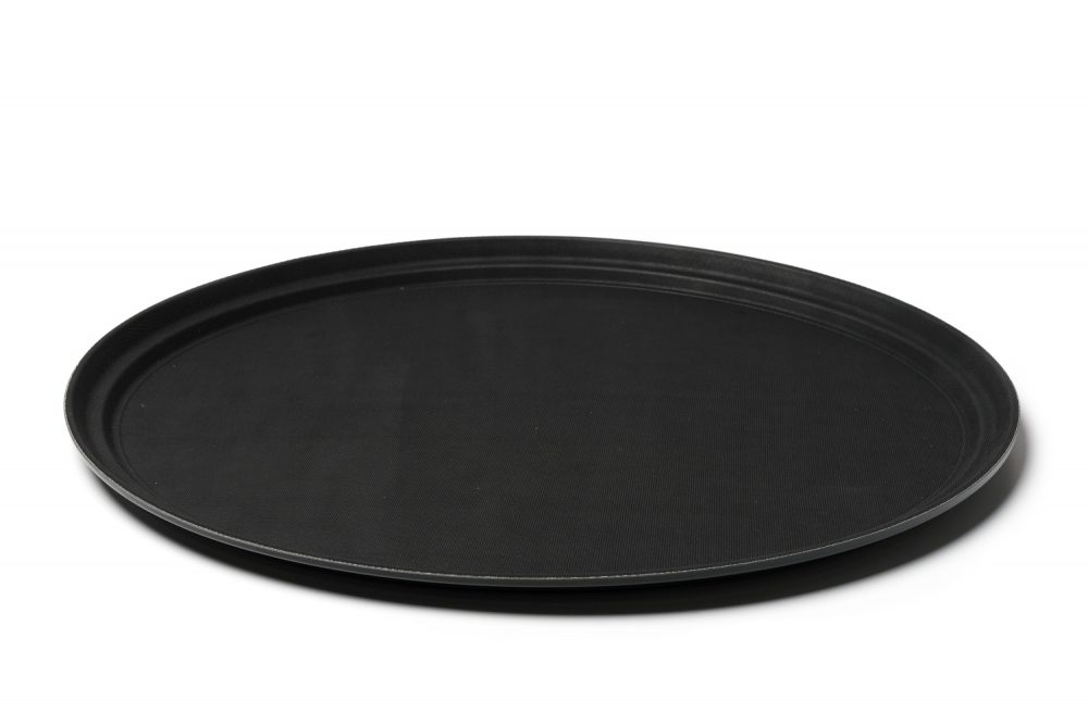Plateau de service ovale antidérapant 56x68 cm